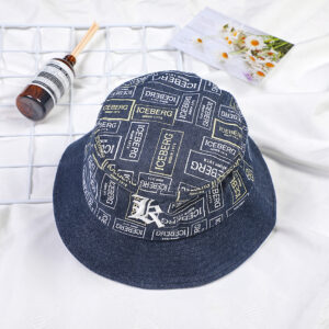 Inwrought printed pattern fisherman hat-dark blue - Image 1