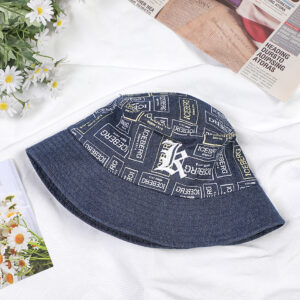 Inwrought printed pattern fisherman hat-dark blue - Image 3