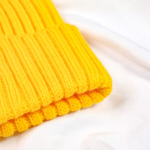 Funny smiling face knitted hat-yellow - Image 2