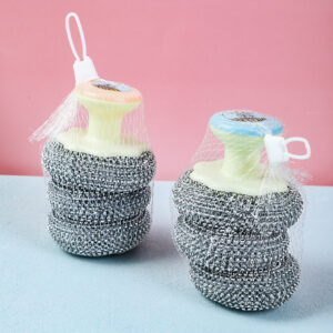 Simple pot brush one handle two balls - Image 3