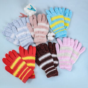 Women's mohair five-finger gloves - Image 3