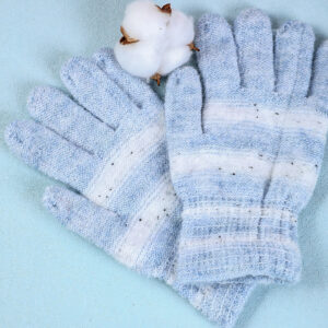 Women's mohair five-finger gloves - Image 4