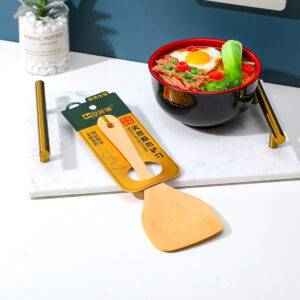 Unlacquered small flat rice scoop - Image 1
