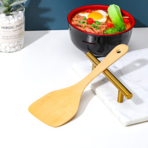 Unlacquered small flat rice scoop - Image 4