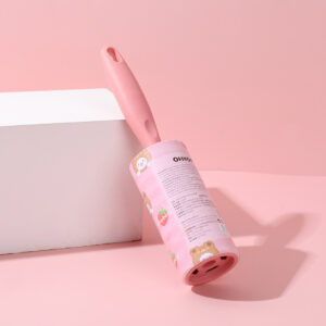 Hand-held lint roller pink 50pcs PVC sheets - Image 3