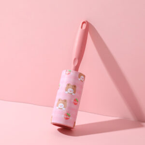 Hand-held lint roller pink 50pcs PVC sheets - Image 4