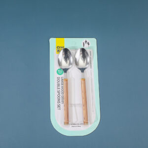 Large wood grain double spoons set-402-2 - Image 4