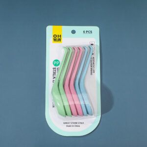 Simple wheat straw large spoon 6pcs-273 - Image 2
