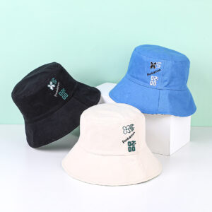 Checkerboard floral bucket hat - blue - Image 5