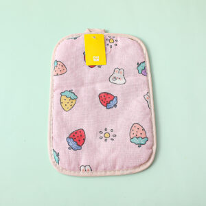 Cotton and linen strawberry heat insulation pad 17*25 - Image 1
