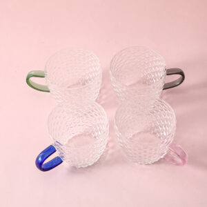 Fish scale glass tea cup 90ml-8801 - Image 3
