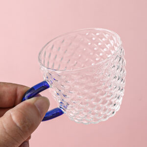 Fish scale glass tea cup 90ml-8801 - Image 4
