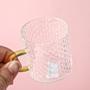 Rice grain glass teacup 90ml-6606 - Image 2