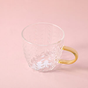 Wheat ear glass teacup 90ml - Image 3