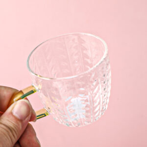 Wheat ear glass teacup 90ml - Image 4