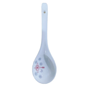 Chinese knot two-bend ceramic spoon - Image 1