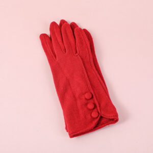 Large imitation cashmere women's gloves-red - Image 3