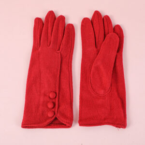 Large imitation cashmere women's gloves-red - Image 4