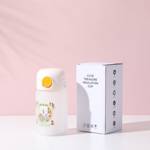 Flower and girl small glass bottle with pop-up lid 350ml - Image 2