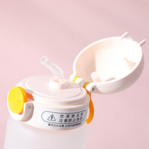 Flower and girl large glass bottle with pop-up lid 350ml - Image 3