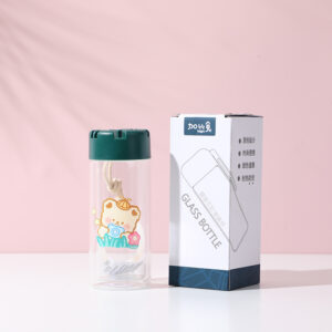 Happy animal double layer glass bottle 350ml - Image 2