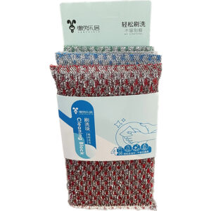 Simple scouring pad 4pcs-7291 - Image 1