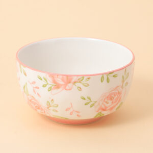 4.5" Romantic in full house rhombus ceramic bowl - Image 1