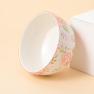 4.5" Romantic in full house rhombus ceramic bowl - Image 2