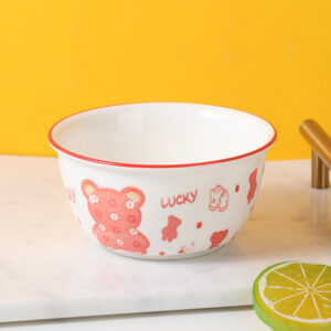 4.7 Inch lucky bear ceramic bowl - Image 1