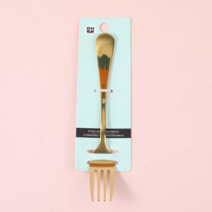 Gold plated thick handle No. 3 fork - Image 1