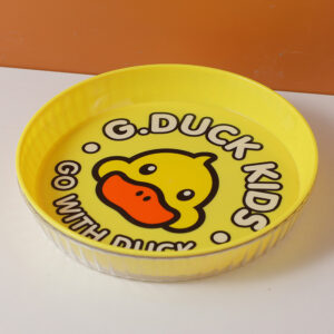 Little yellow duck series-round yellow fruit plate - Image 1