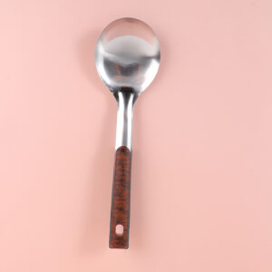 Ancient red texture short rice spoon - Image 1
