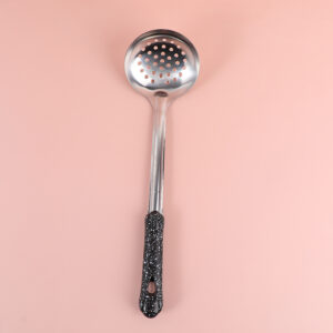 Black frosted with crown slotted ladle #10 - Image 1