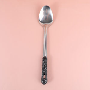 Black frosted with crown long rice spoon - Image 1