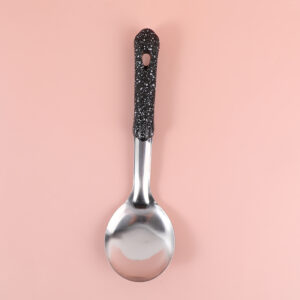 Black frosted with crown short rice spoon - Image 1