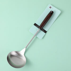 Soup ladle with wooden handle - Image 1