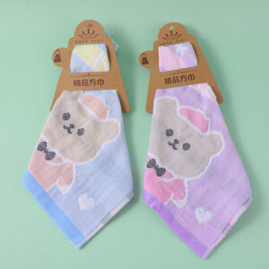 Fat bear square towel 25*25-8001 - Image 1