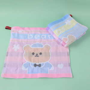 Fat bear square towel 25*25-8001 - Image 3