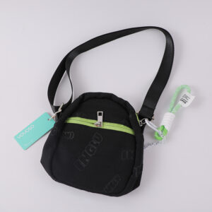 English vertical crossbody bag with zipper-black - Image 4