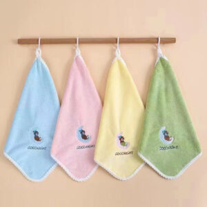 Bear on the moon square towel 30x30 - Image 1