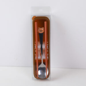 Chocolate bear cutlery set - Image 1