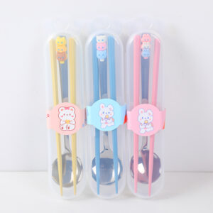 Simple animal spoon and chopsticks set - Image 1
