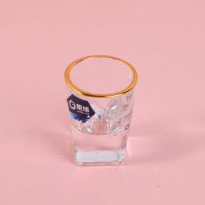 Fenjiu glass cup with gold rim 32ml-1512 - Image 1