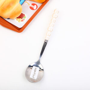 Pearl ceramic handle spoon-BZJ-TC03 - Image 2