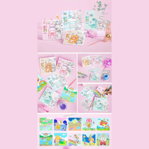 Cute pet kingdom watercolor painting-1052 12pcs - Image 1