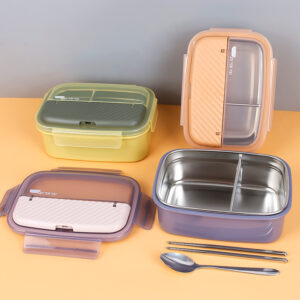 Simple compartment square lunch box-5869 - Image 1