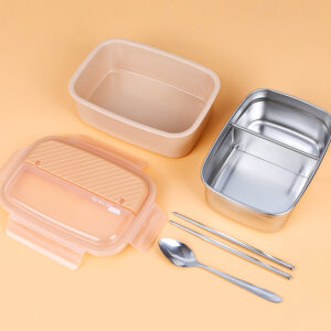 Simple compartment square lunch box-5869 - Image 3