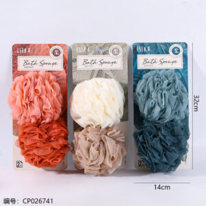 0861 Two-color shower sponge (set of two) - Image 3