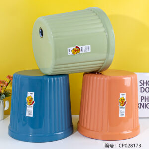 A045 Frosted Striped Round Stool - Image 1