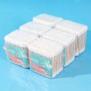 503 Pink Label 6 Square Box Cotton Swabs - Image 1